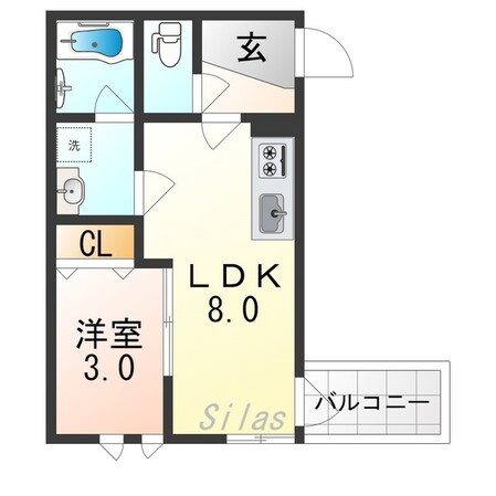 住道駅 徒歩10分 1階の物件間取画像